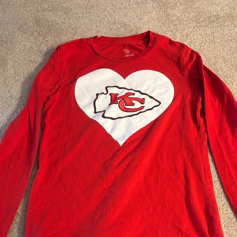 NFL Kids Red Long Sleeve Kansas City Chiefs Shirt